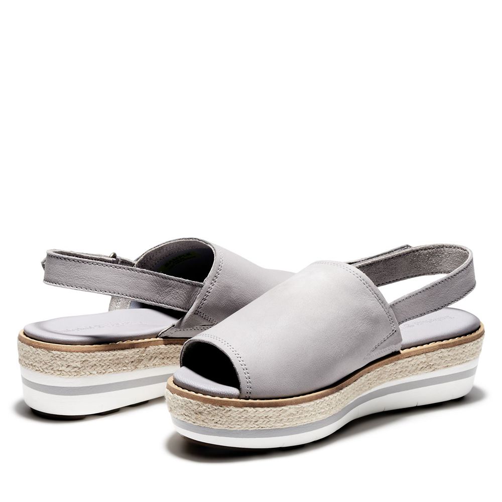 Timberland Womens Sandals Emerson Point Peep-Toe - Grey - India JI0546271